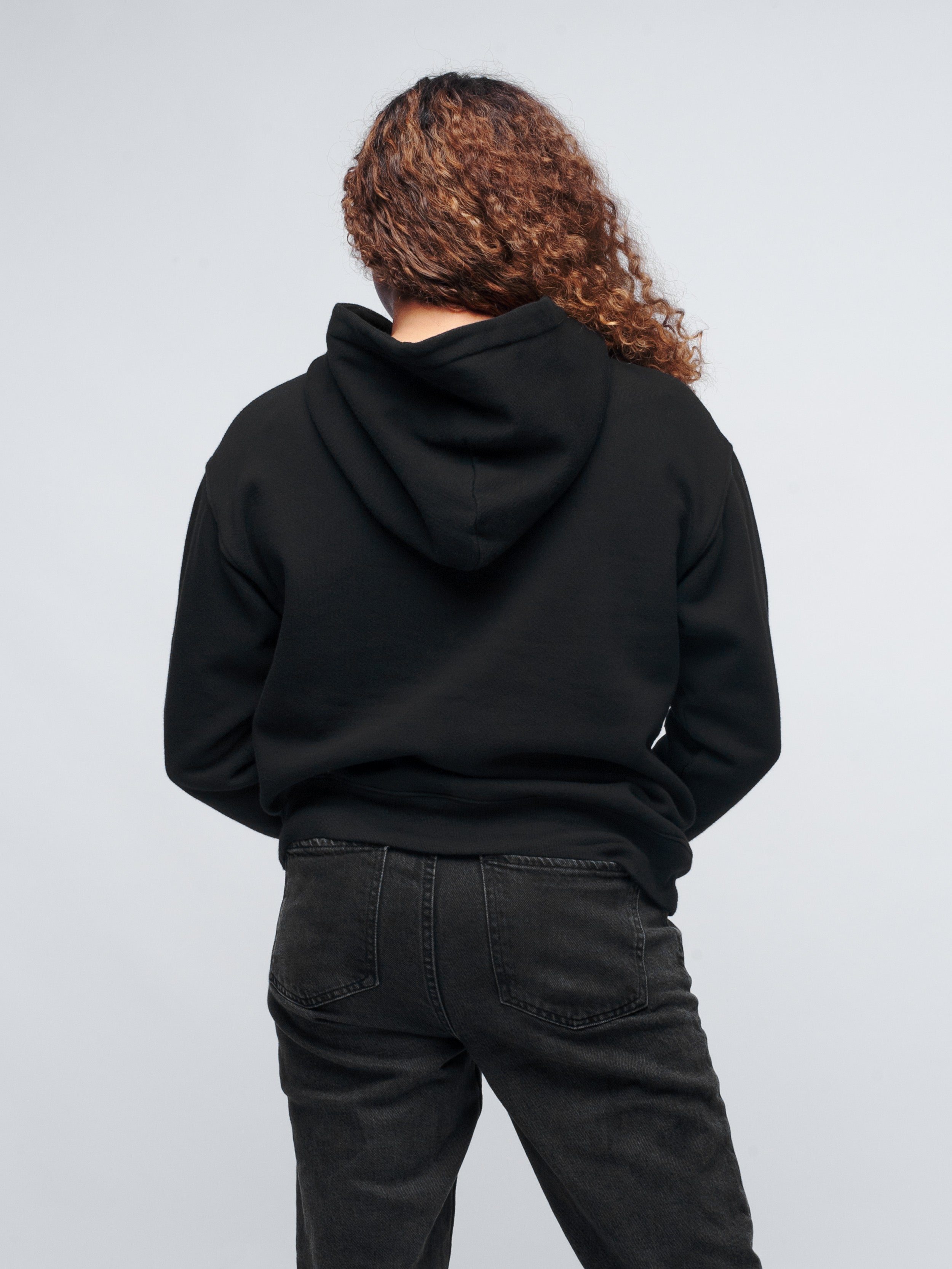 Organic Cotton Fleece Hoodie #color_black