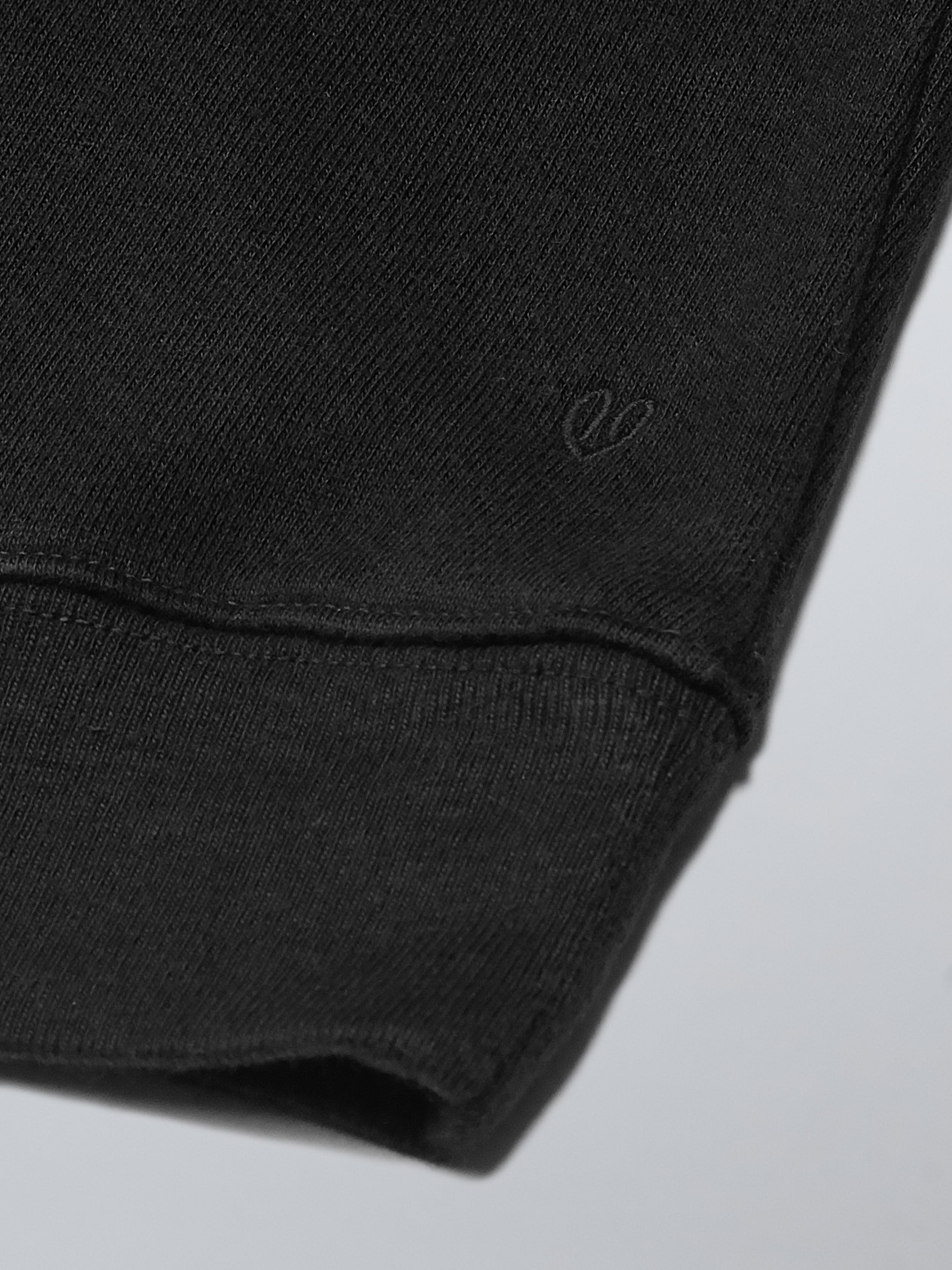 Organic Cotton Fleece Hoodie #color_black