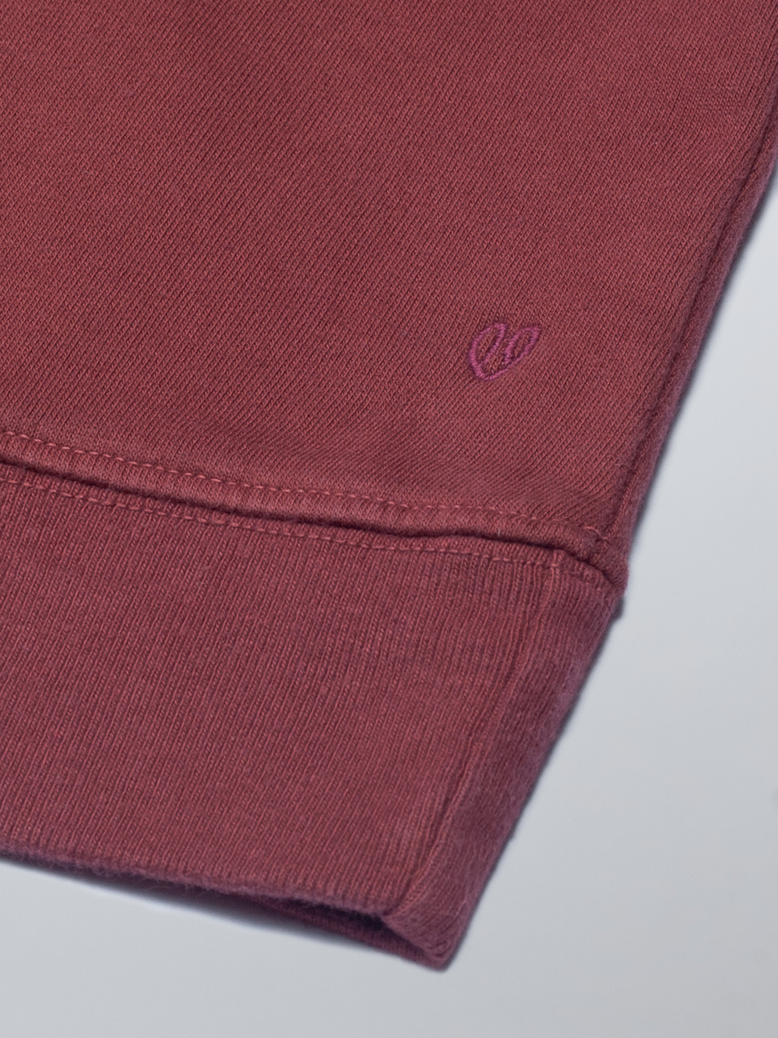 Organic Cotton Fleece Hoodie #color_maroon