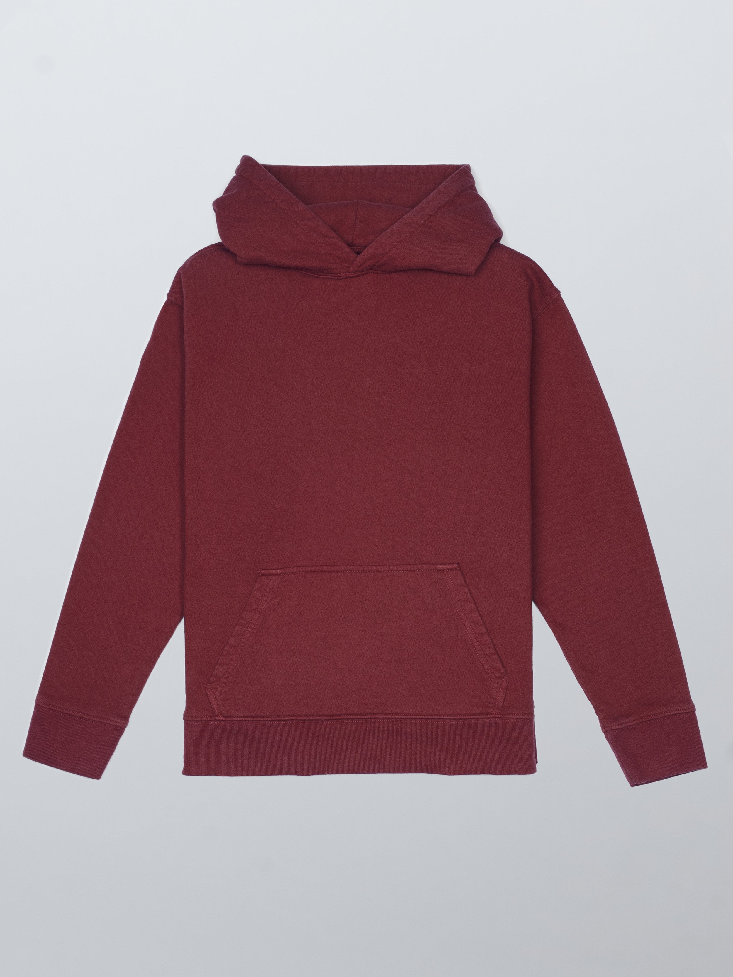 Organic Cotton Fleece Hoodie #color_maroon