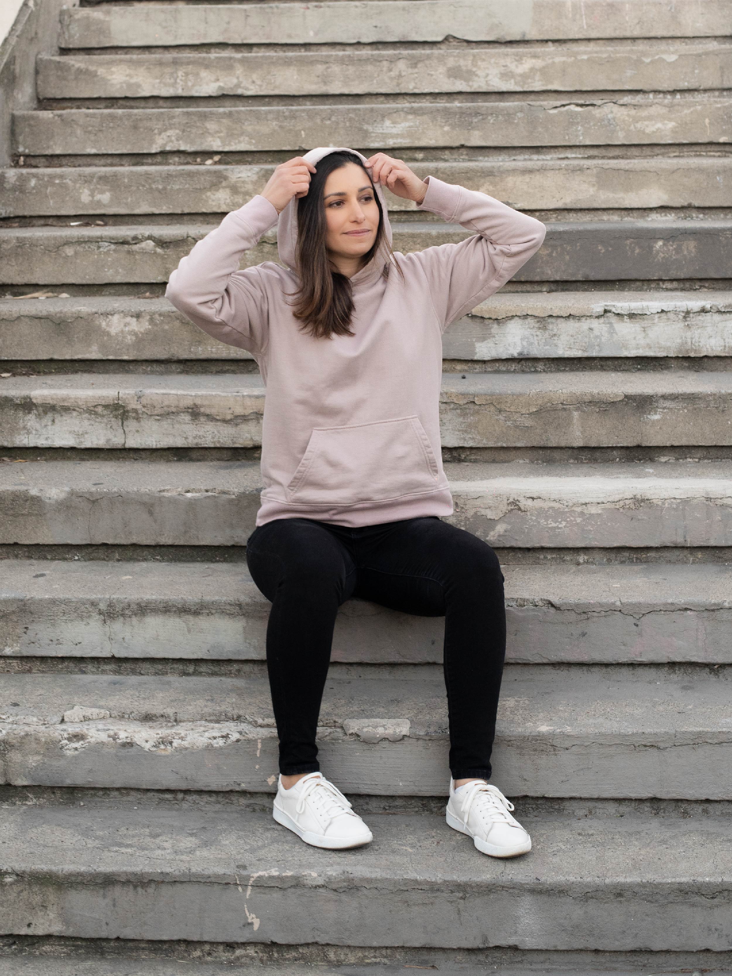 Organic Cotton Fleece Hoodie #color_mauve