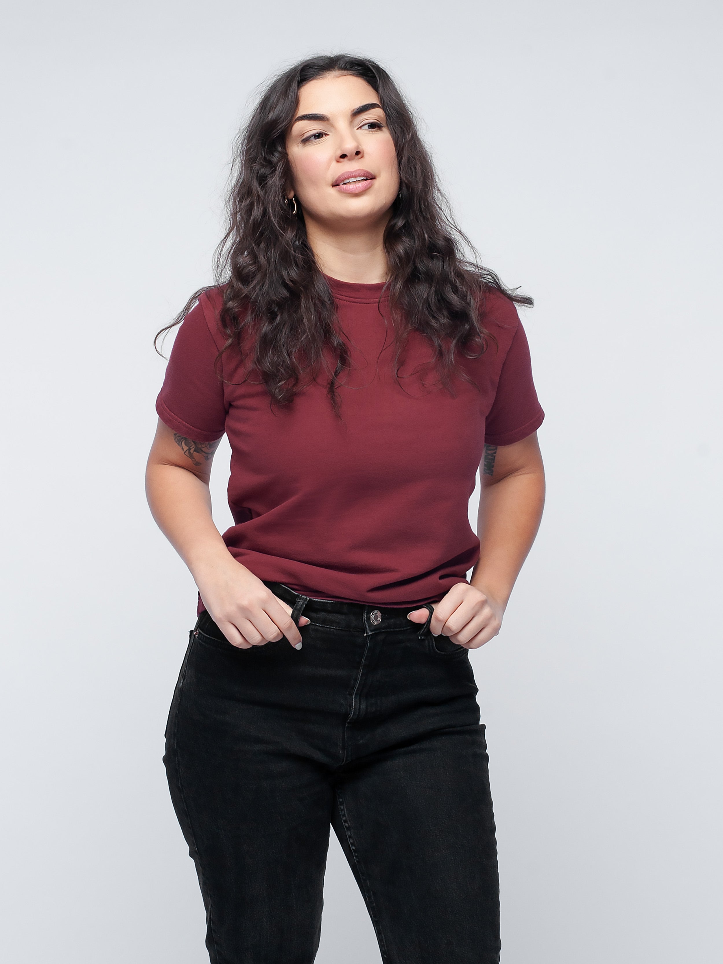 Organic Cotton Heavyweight T-Shirt #color_maroon
