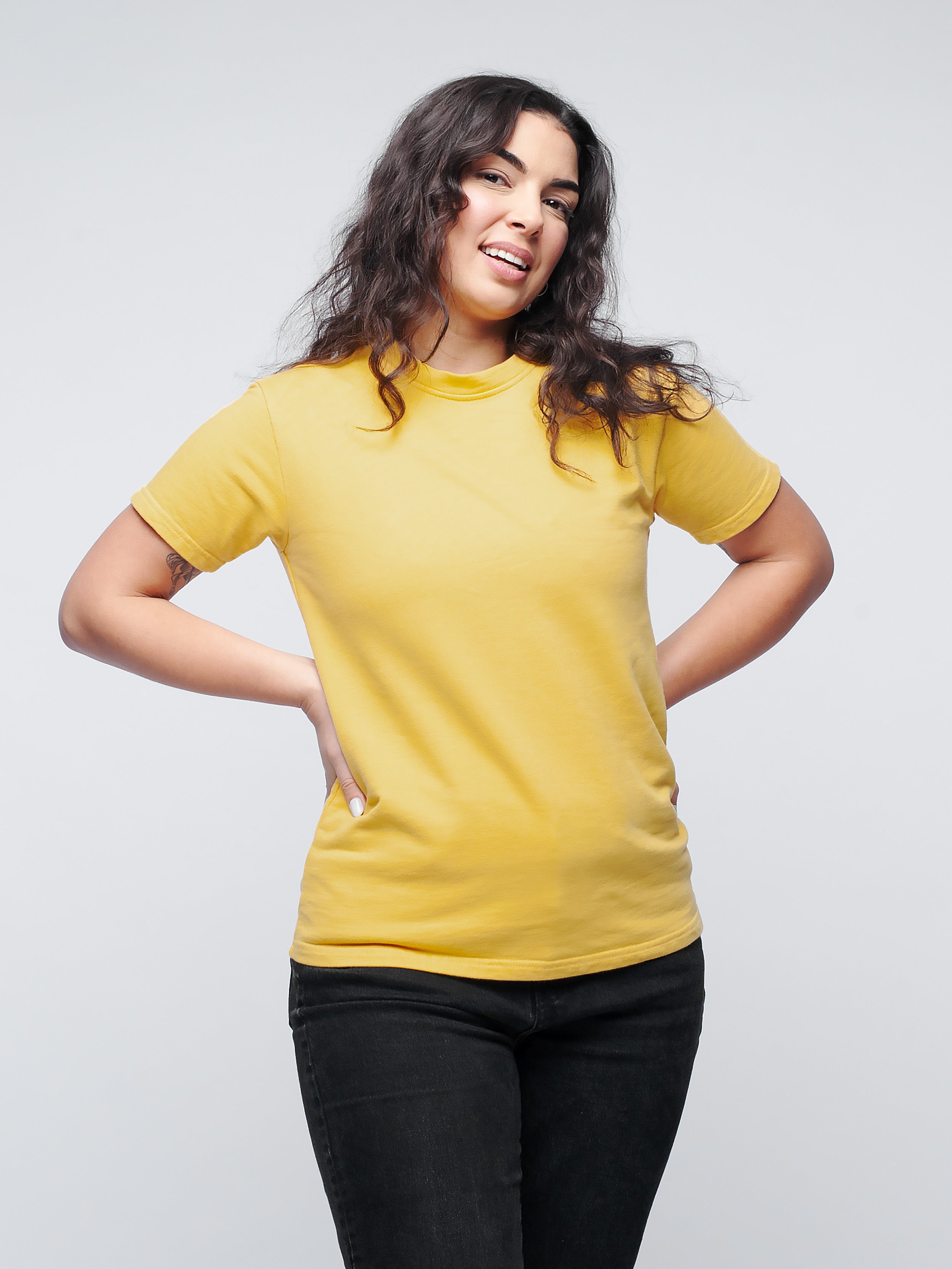 Organic Cotton Heavyweight T-Shirt #color_yellow mustard