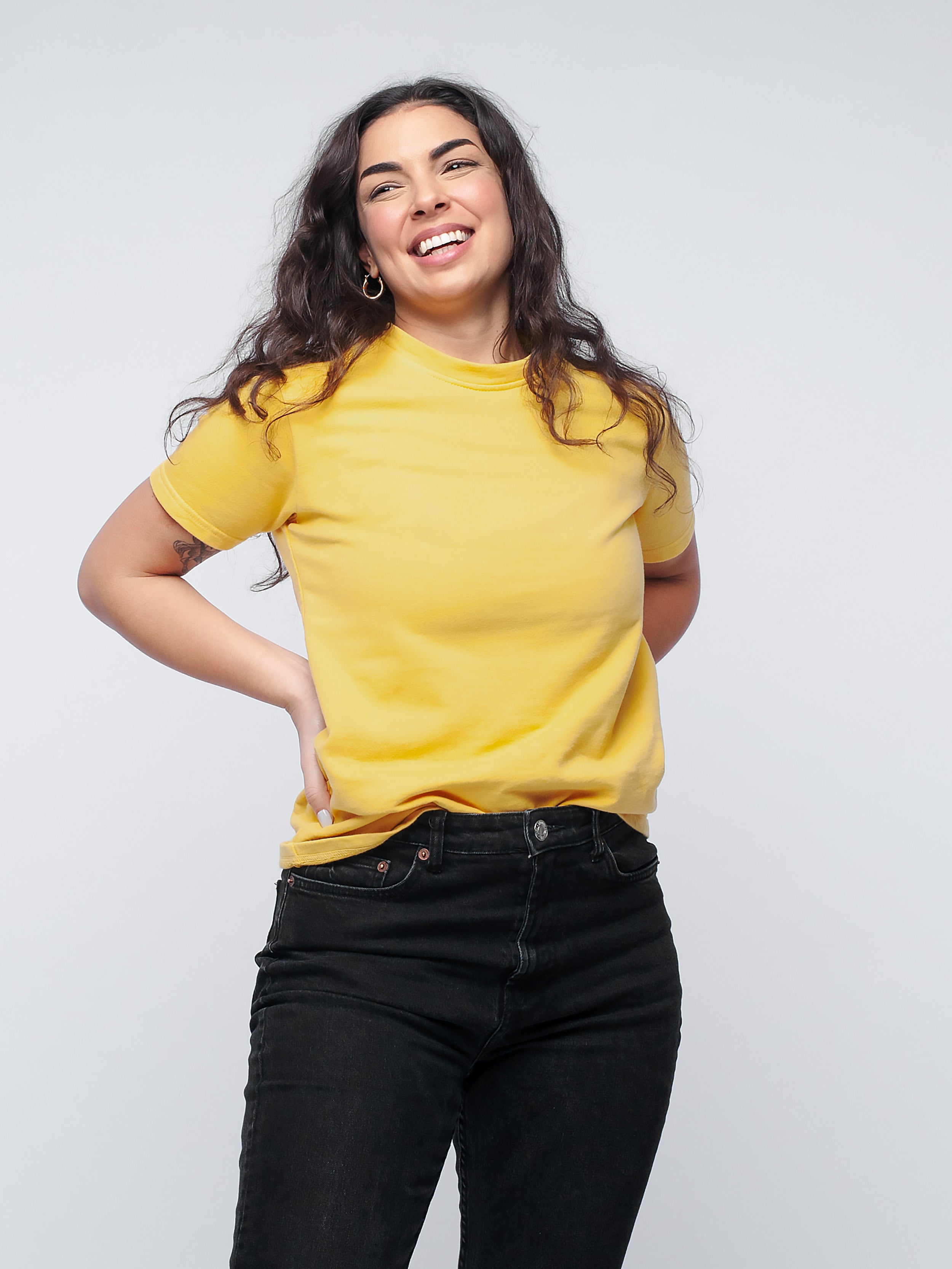 Organic Cotton Heavyweight T-Shirt #color_yellow mustard